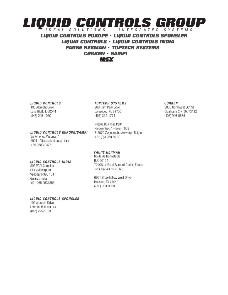 Liquid Controls T575N User Manual | Page 12 / 12