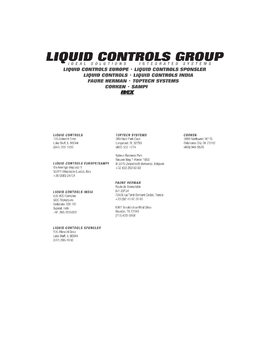 Liquid Controls SP834 User Manual | Page 8 / 8