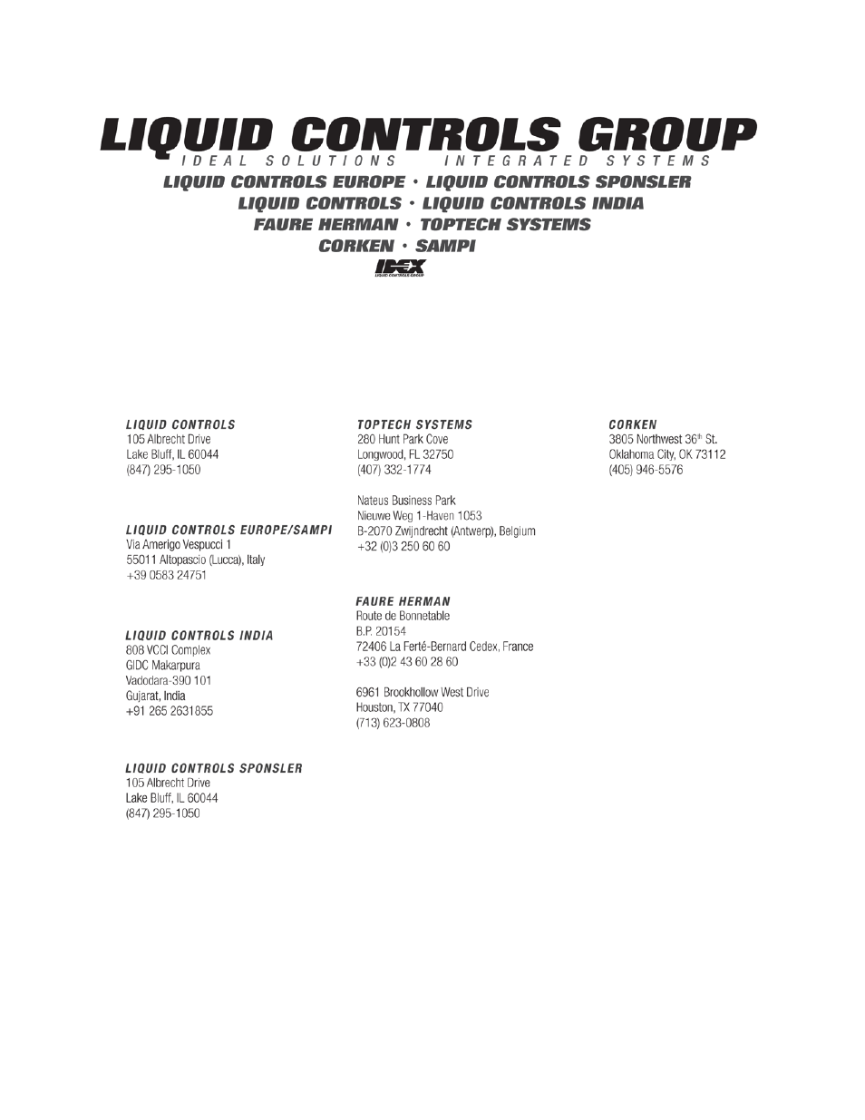 Liquid Controls SP720-2 User Manual | Page 8 / 8