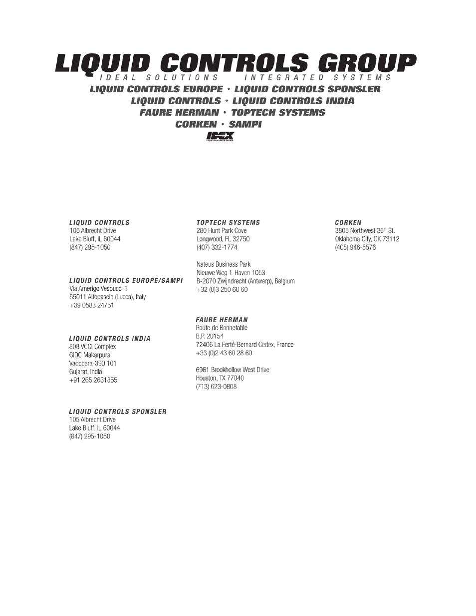 Liquid Controls SP712-2 REV. C User Manual | Page 8 / 8