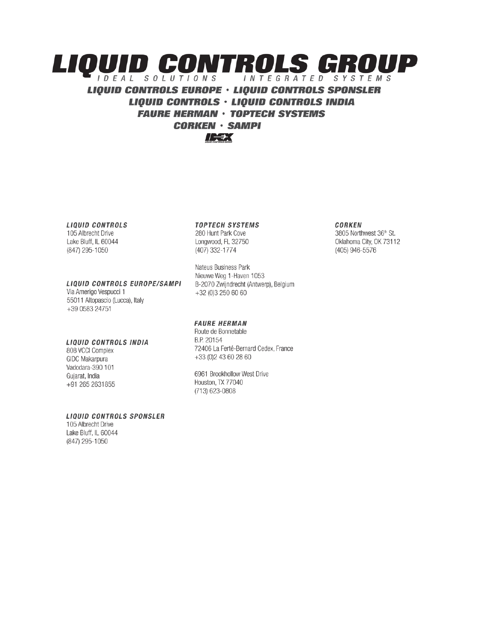 Liquid Controls SP712-2 REV. B User Manual | Page 8 / 8