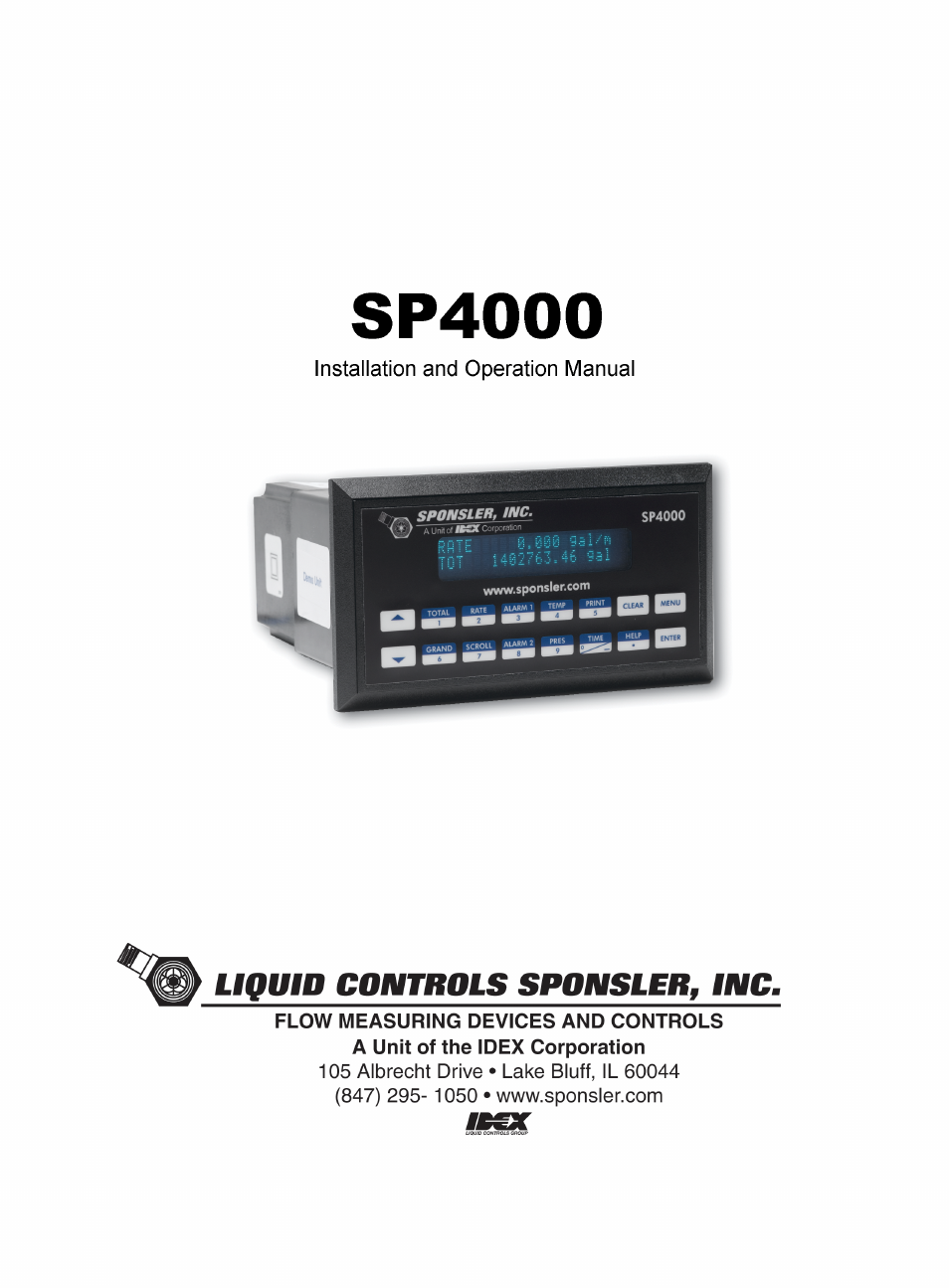 Liquid Controls SP4000 User Manual | 122 pages