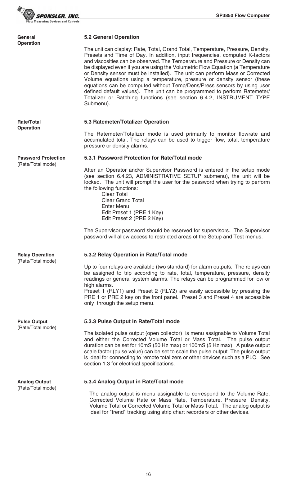 Liquid Controls SP3850 User Manual | Page 20 / 77