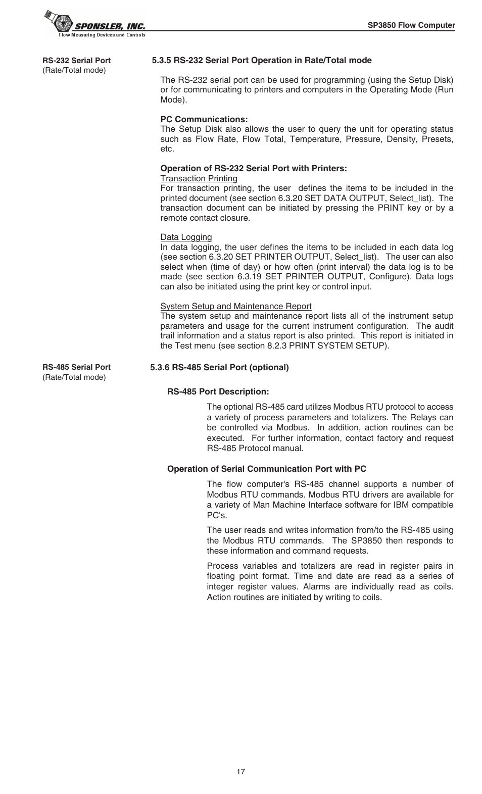 Liquid Controls SP3850 User Manual | Page 21 / 77