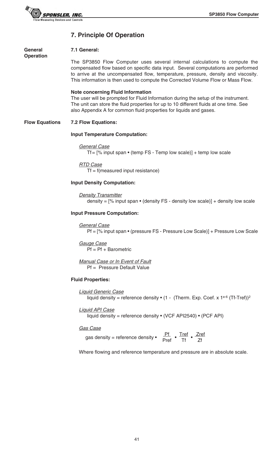 Principle of operation | Liquid Controls SP3850 User Manual | Page 45 / 77