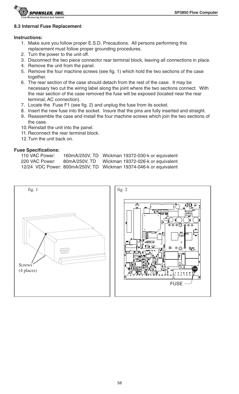 Liquid Controls SP3850 User Manual | Page 62 / 77