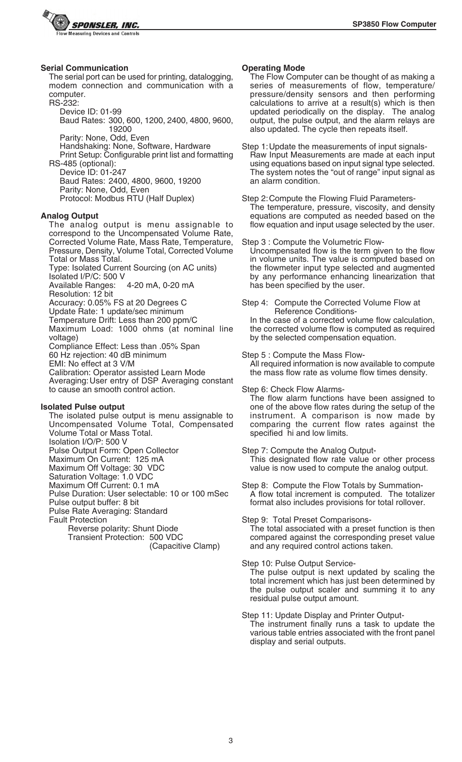 Liquid Controls SP3850 User Manual | Page 7 / 77