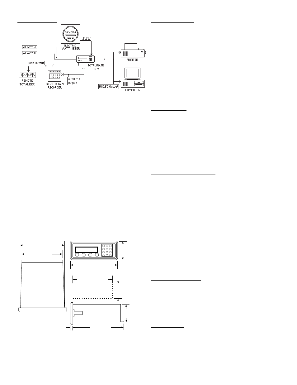 Application, Mounting dimension, Pulse inputs | Analog inputs | Liquid Controls SP2900 User Manual | Page 13 / 22