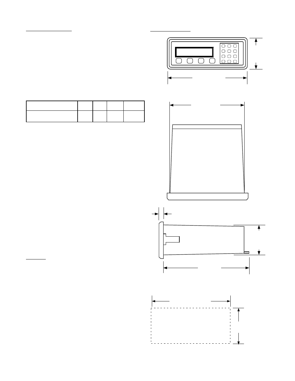 Panel cutout | Liquid Controls SP2800 User Manual | Page 9 / 51