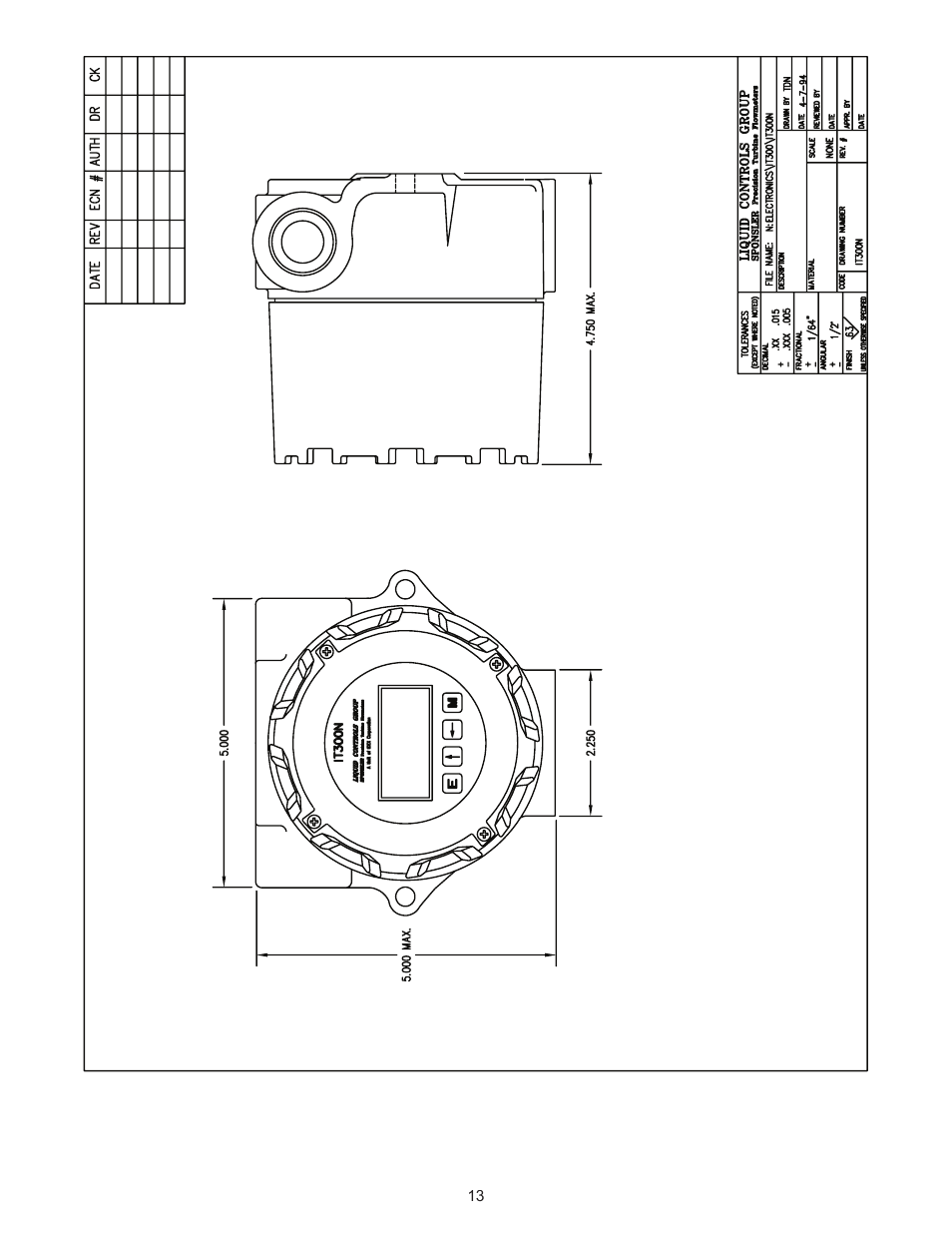 Liquid Controls IT300N User Manual | Page 15 / 15