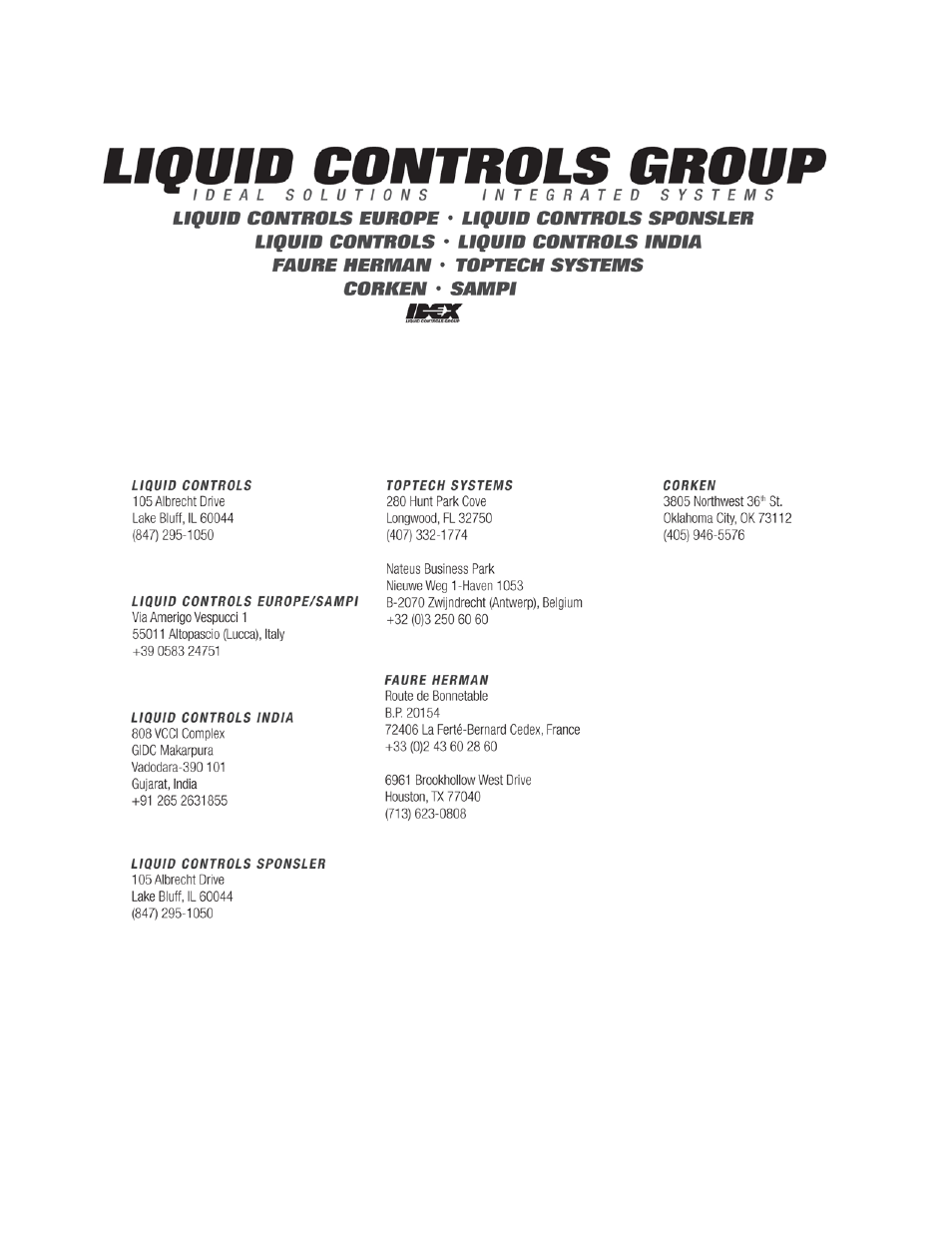 Liquid Controls IT275N User Manual | Page 16 / 16