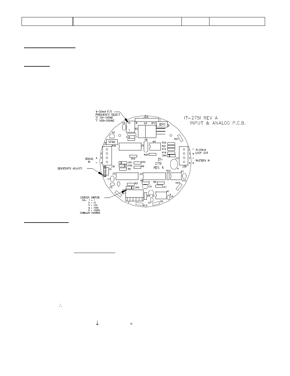 Calibration, Sensitivity, Formula 1 | Liquid Controls IT275N User Manual | Page 6 / 16