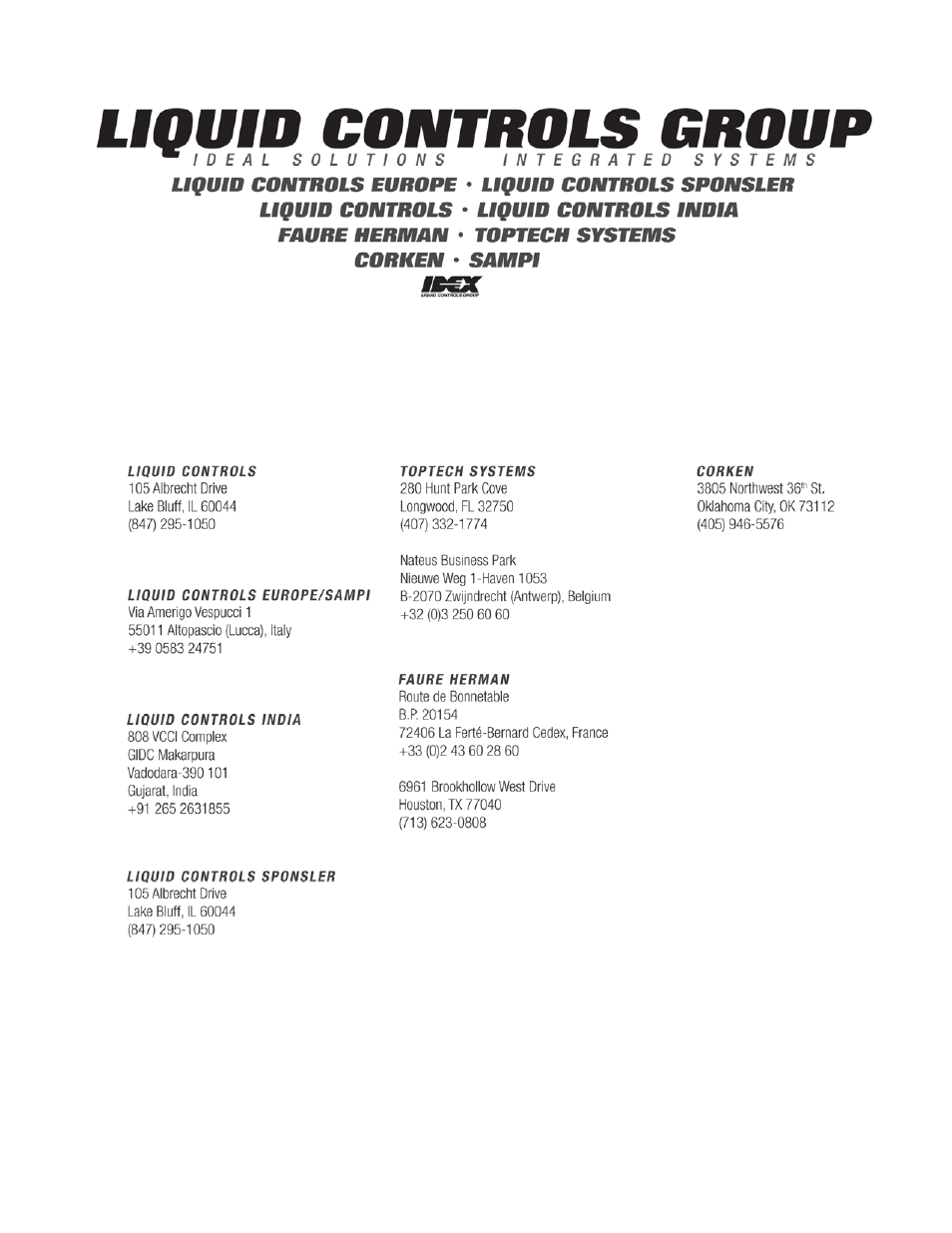 Liquid Controls AN25 User Manual | Page 16 / 16