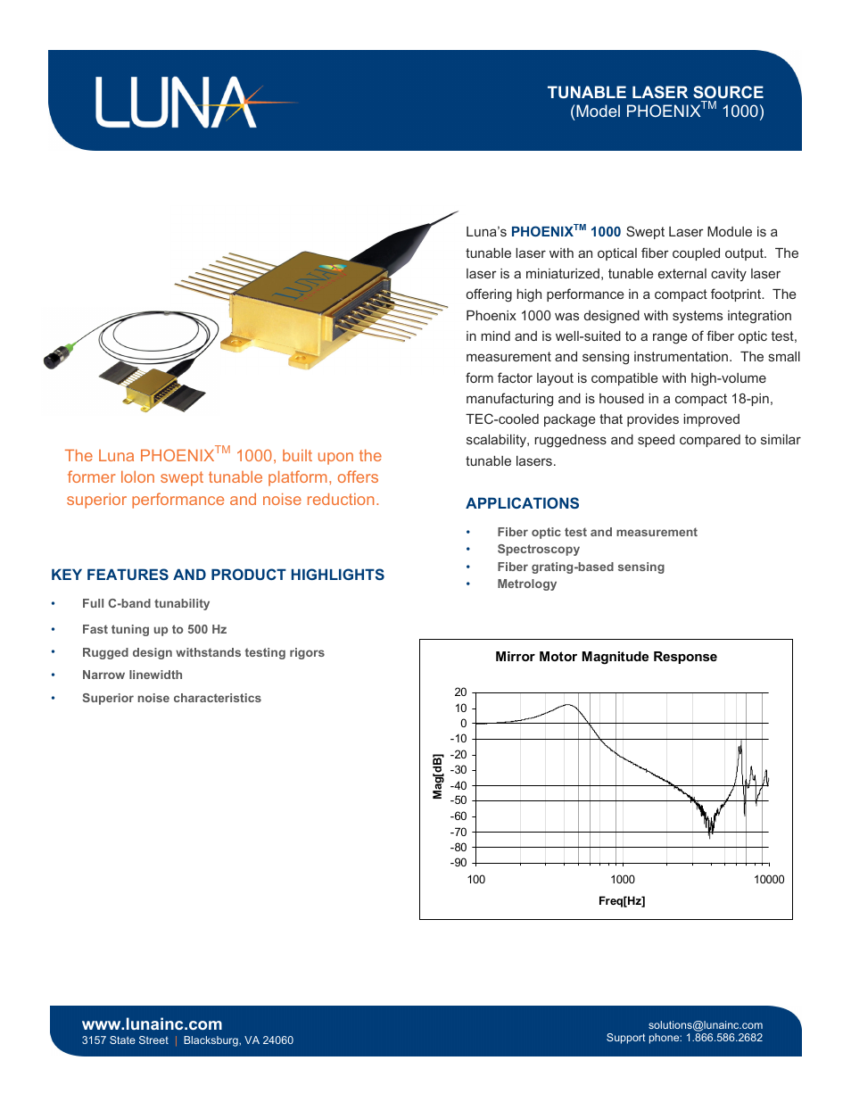 Luna PHOENIX 1000 User Manual | 2 pages