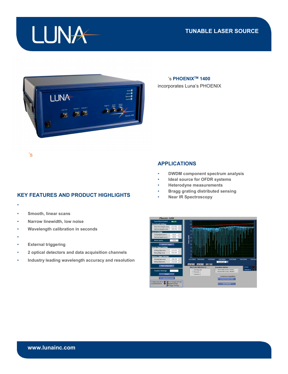 Luna PHOENIX 1400 User Manual | 2 pages