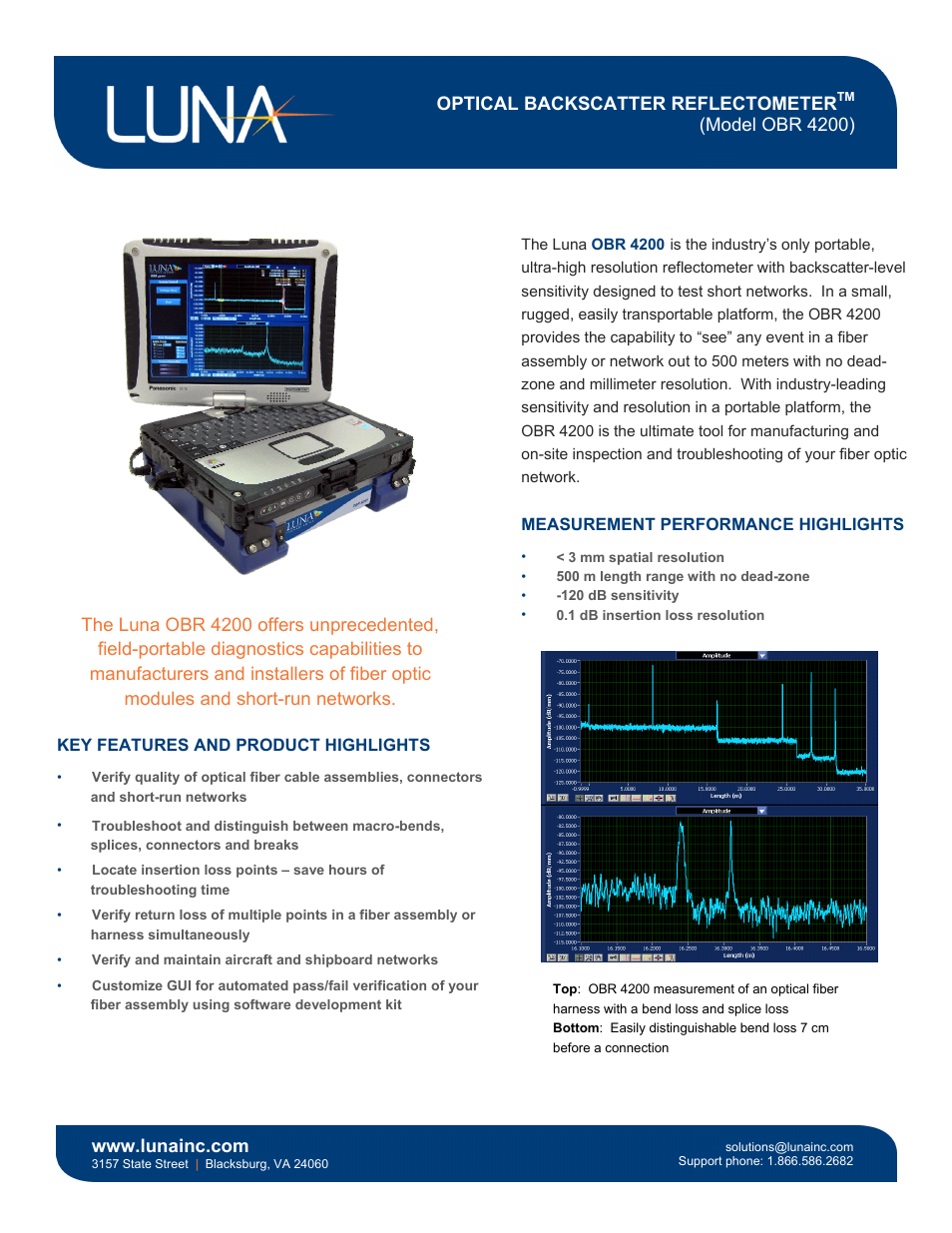 Luna OBR 4200 User Manual | 2 pages