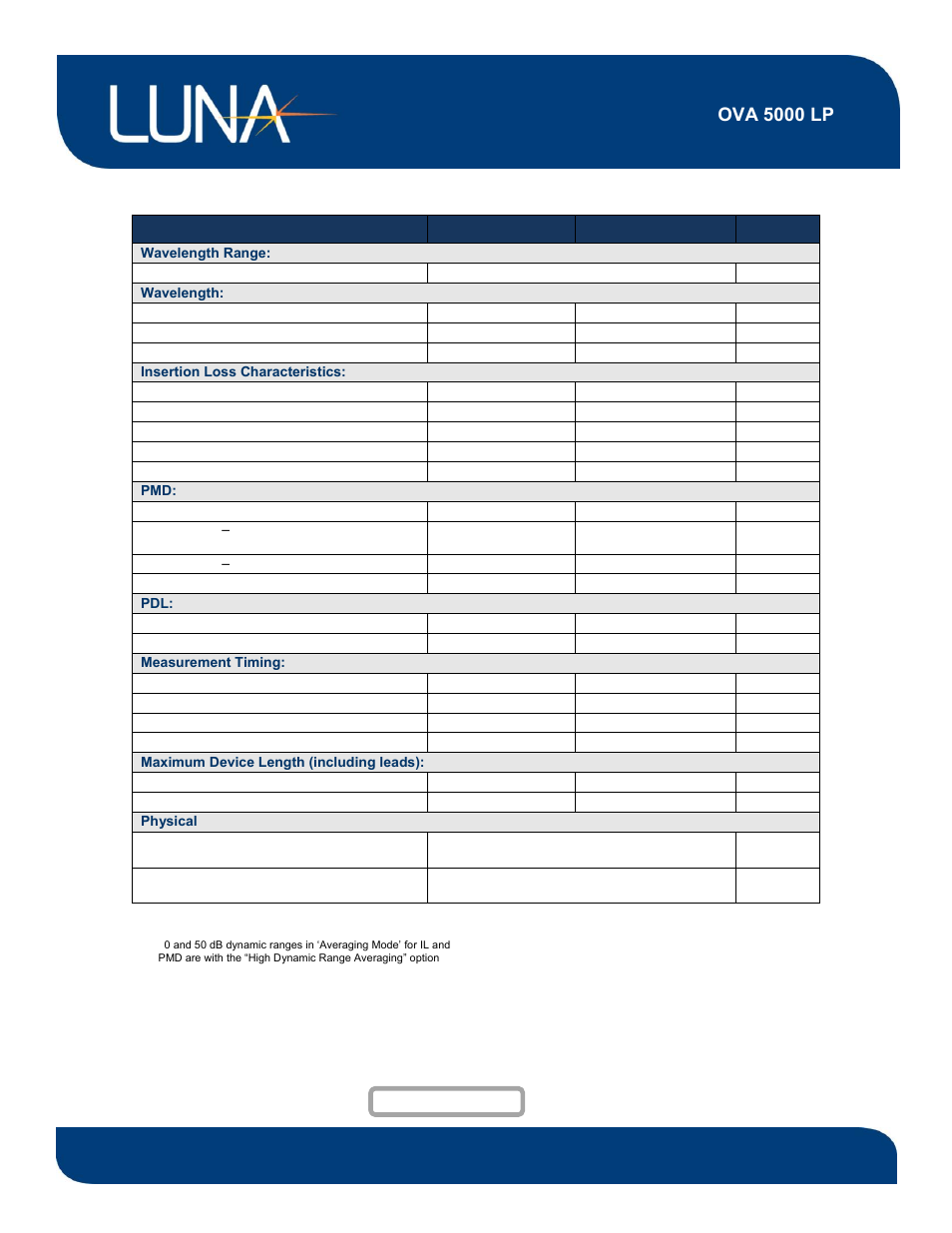 Ova 5000 lp | Luna OVA 5000 LP User Manual | Page 2 / 2