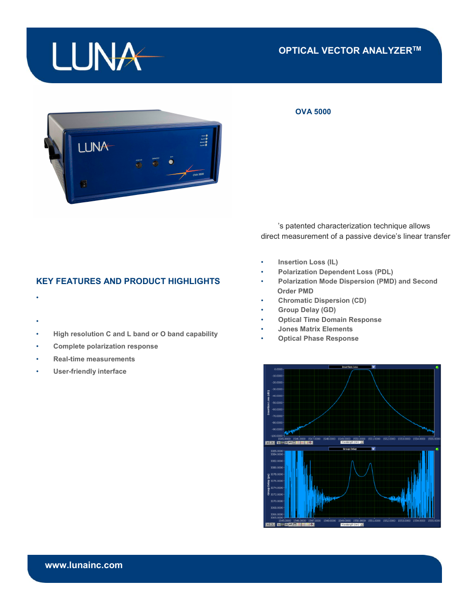 Luna OVA 5000 User Manual | 2 pages