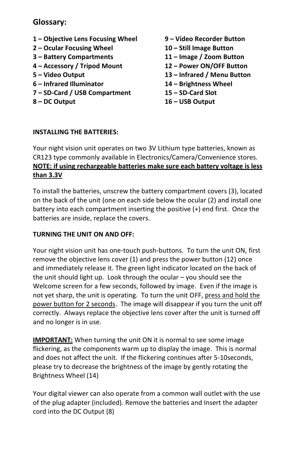 Glossary | Luna Optics LN-DM50-HRSD User Manual | Page 4 / 8