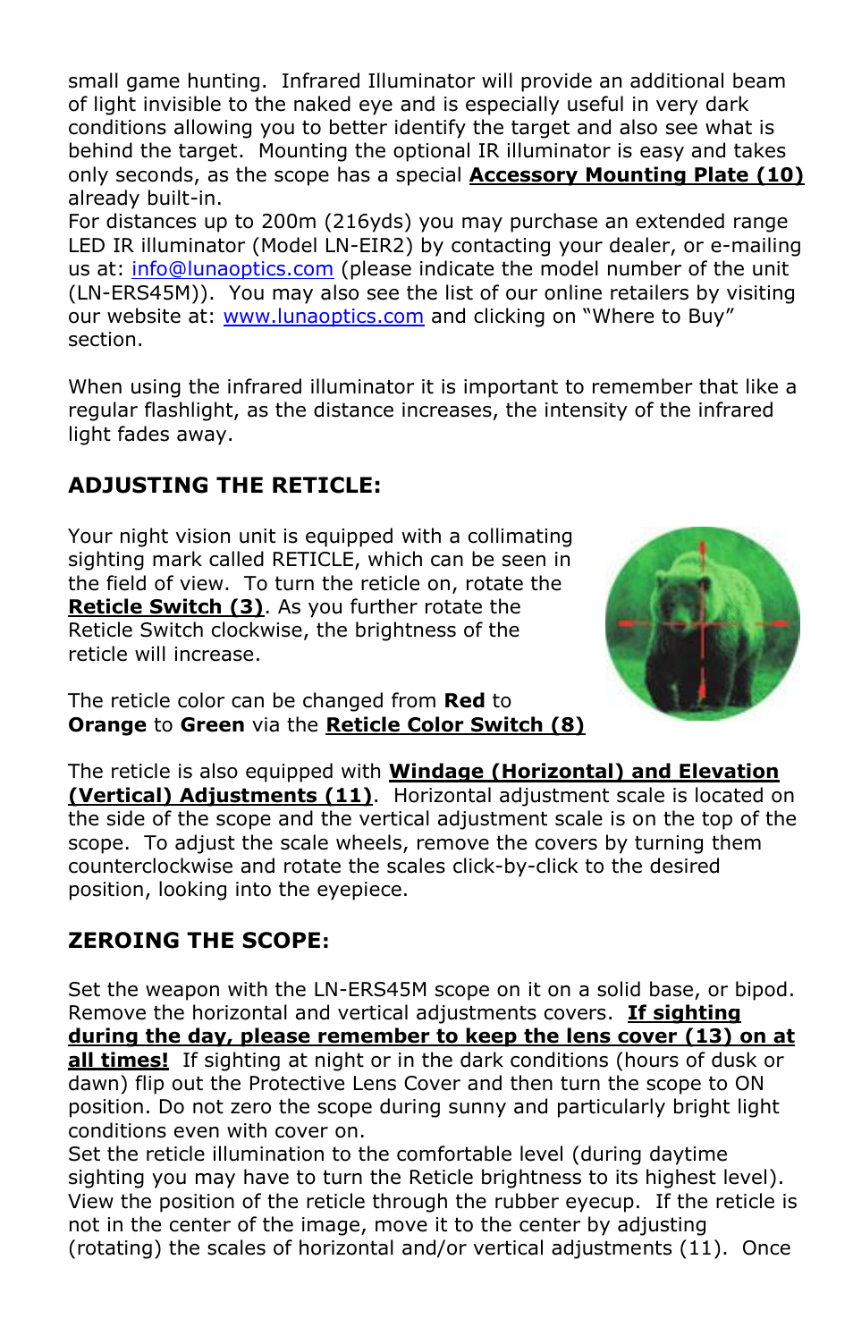 Luna Optics LN-ERS45M User Manual | Page 6 / 8