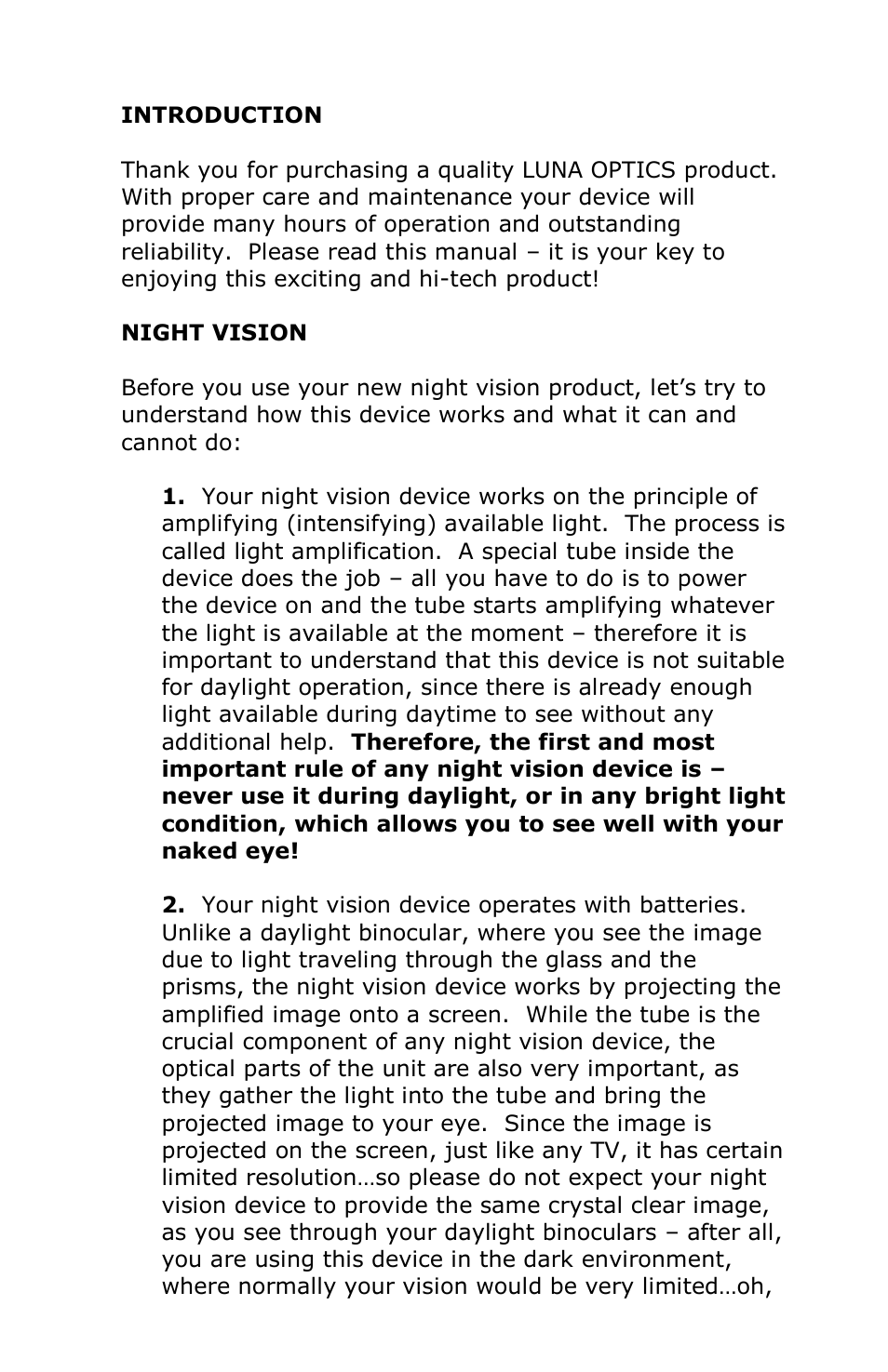 Luna Optics LN-PBG1-PRO User Manual | Page 2 / 8