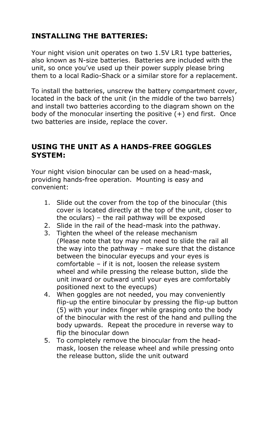 Luna Optics LN-PBG1-PRO User Manual | Page 5 / 8