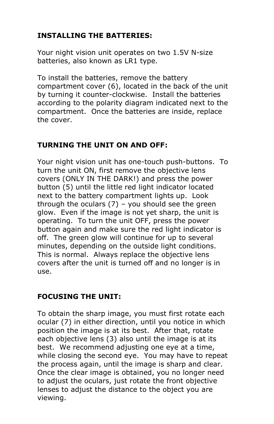 Luna Optics LN-PB7 User Manual | Page 5 / 8