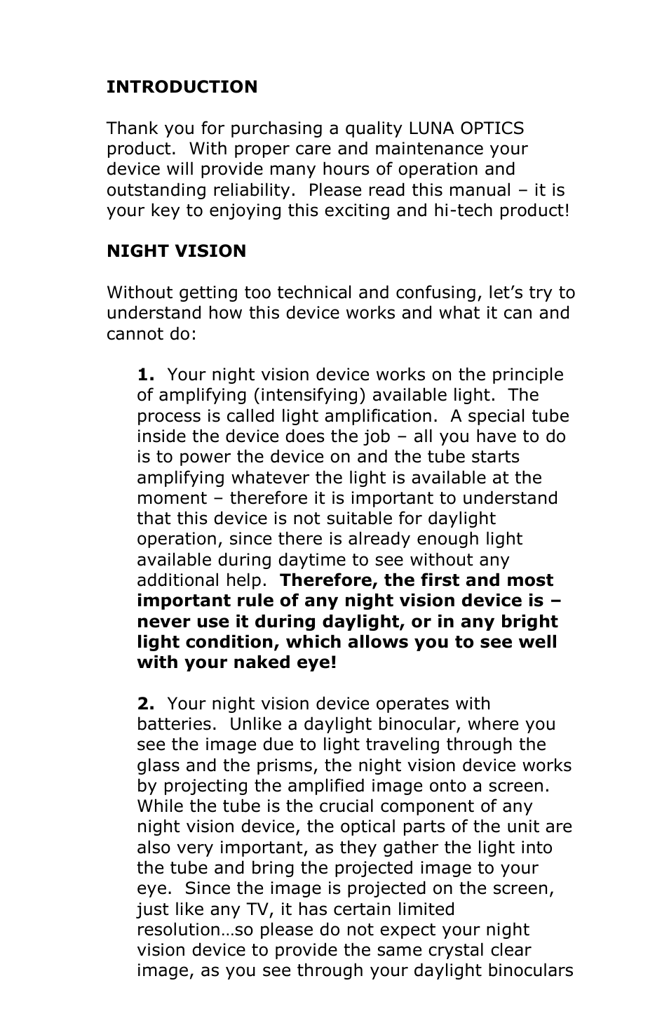 Luna Optics LN-PB3 User Manual | Page 2 / 8