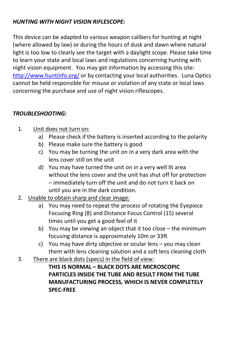 Luna Optics LN-SPRS-4 User Manual | Page 7 / 8