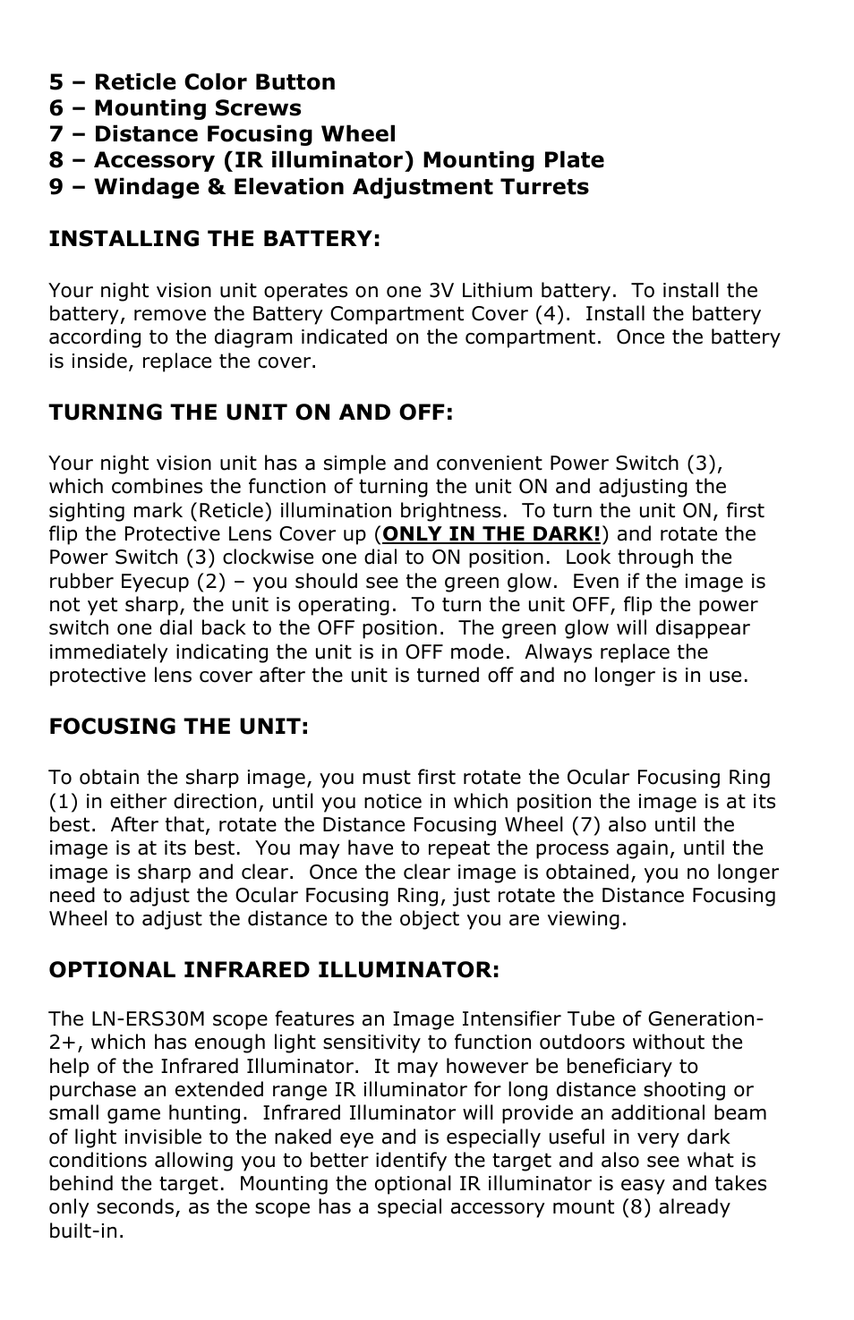 Luna Optics LN-ERS30M User Manual | Page 5 / 8