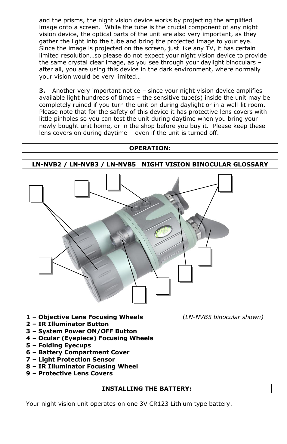 Luna Optics LN-NVB5 User Manual | Page 2 / 4