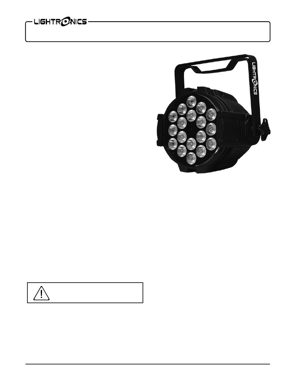 Lightronics FXLD618C2I User Manual | 6 pages