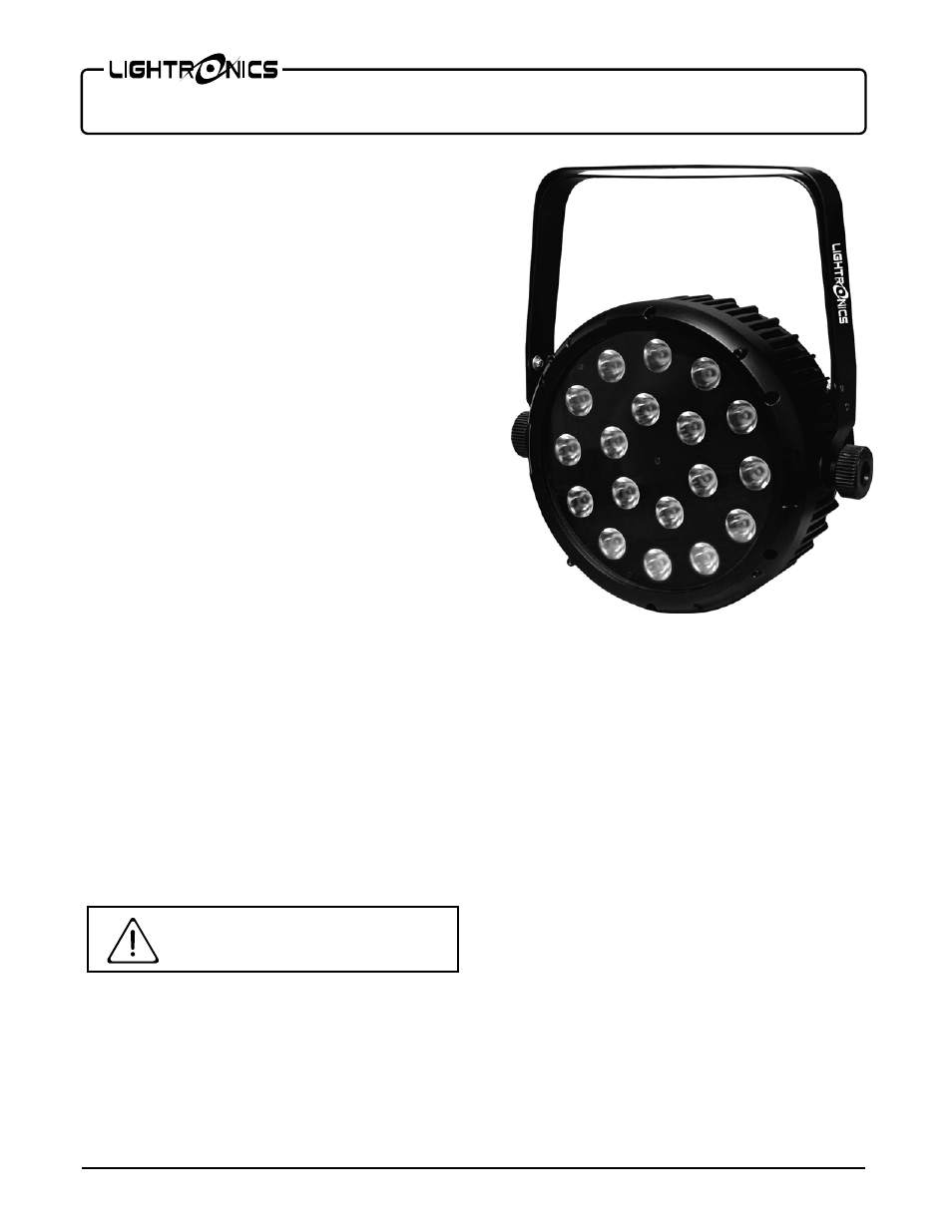 Lightronics FXLD1018FRP5I User Manual | 6 pages