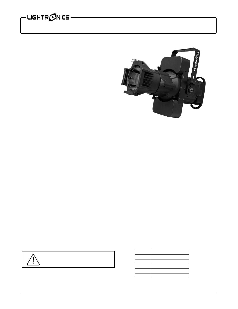 Lightronics FXLD100ECMY26B User Manual | 4 pages
