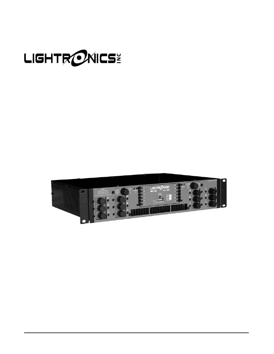 Lightronics RE121D User Manual | 8 pages