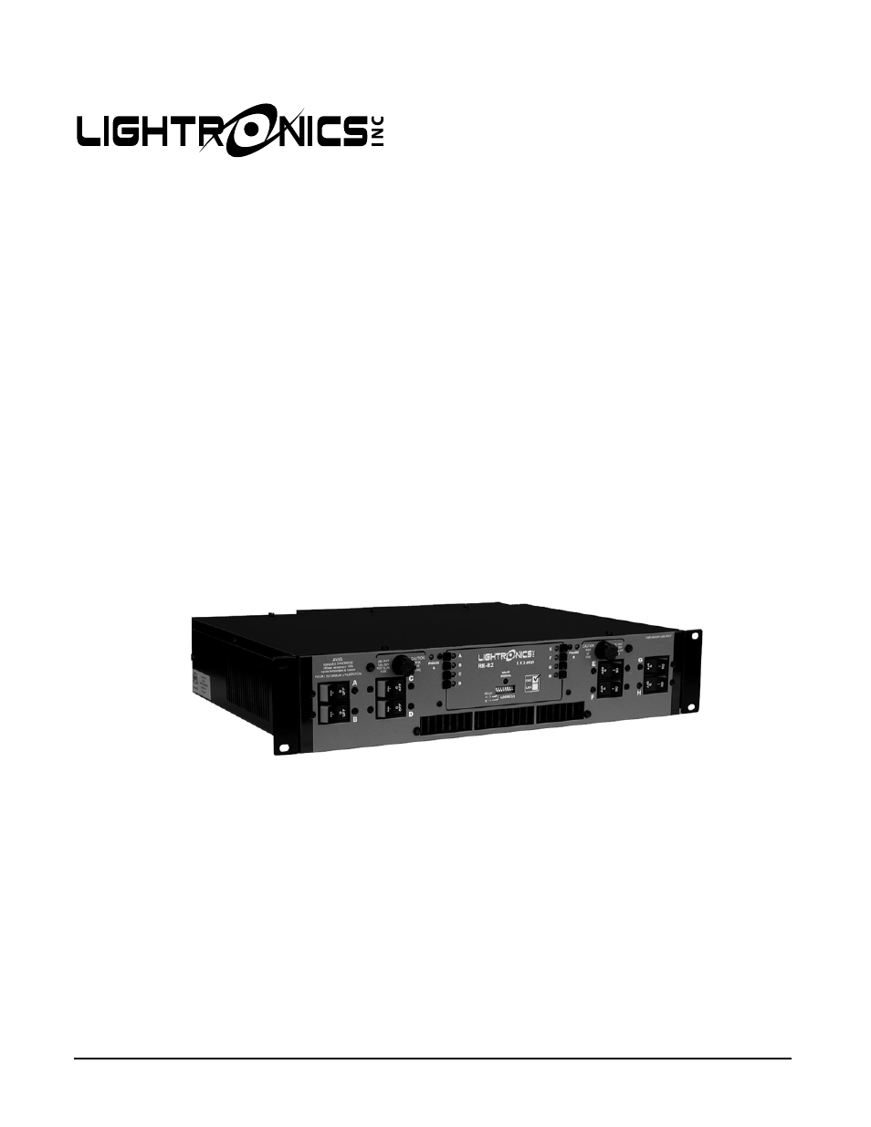 Lightronics RE82D User Manual | 8 pages