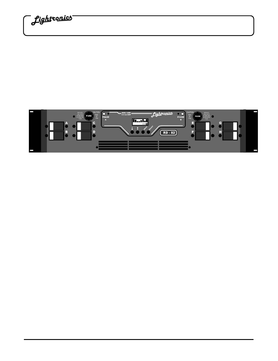 Rd - 82 rack mount dimmer, Is intended for | Lightronics RD82 User Manual | Page 3 / 14