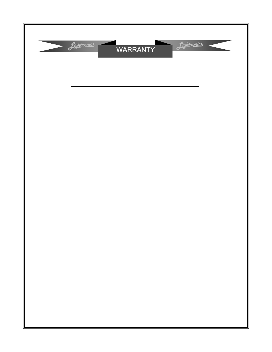 Warranty | Lightronics MX32 User Manual | Page 2 / 2