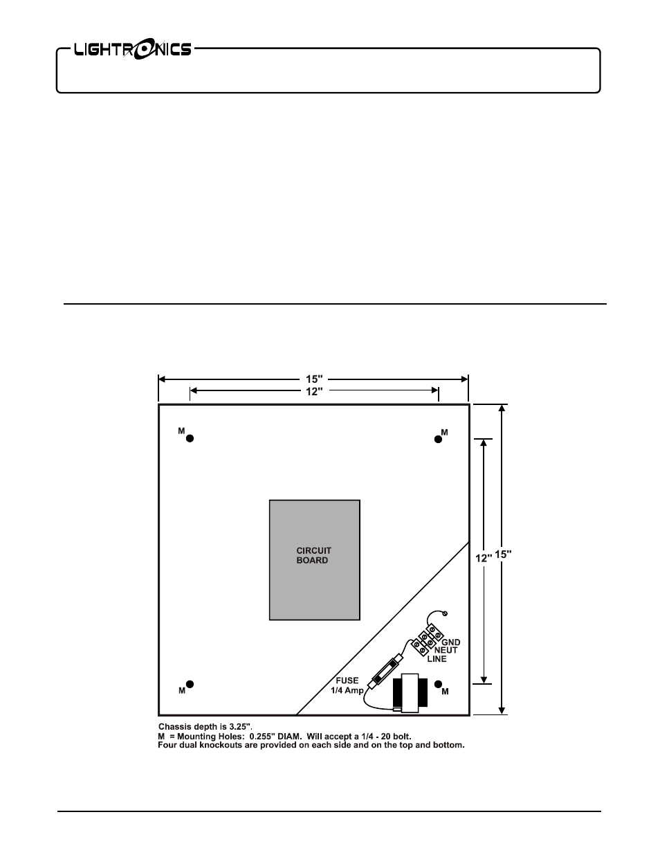 Lightronics IDW112 User Manual | 4 pages