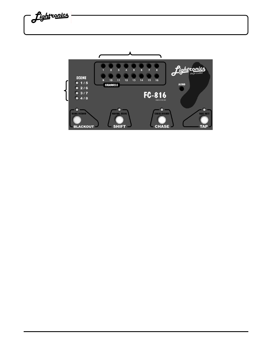 Fc - 816 control console | Lightronics FC816 User Manual | Page 3 / 8