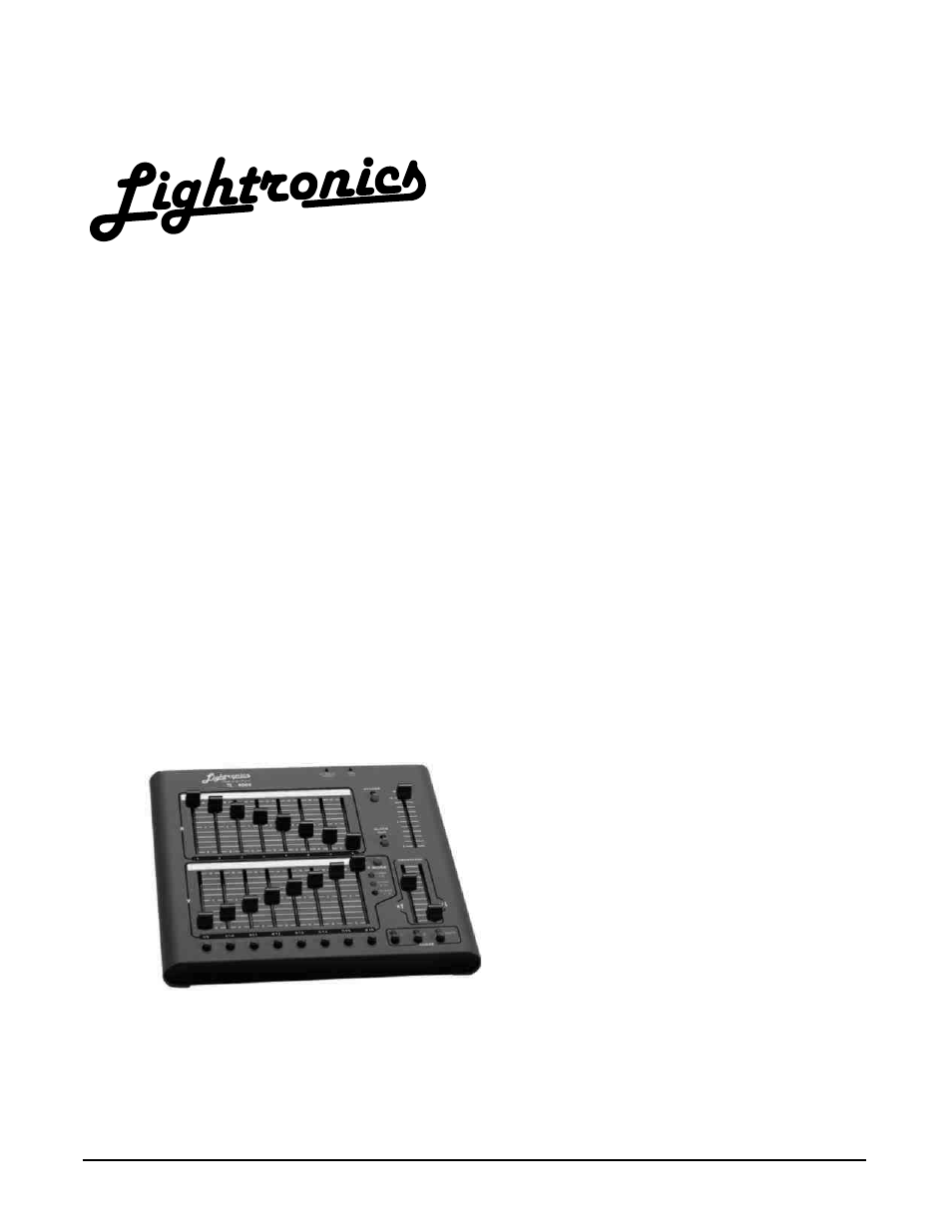 Lightronics TL4008 User Manual | 6 pages