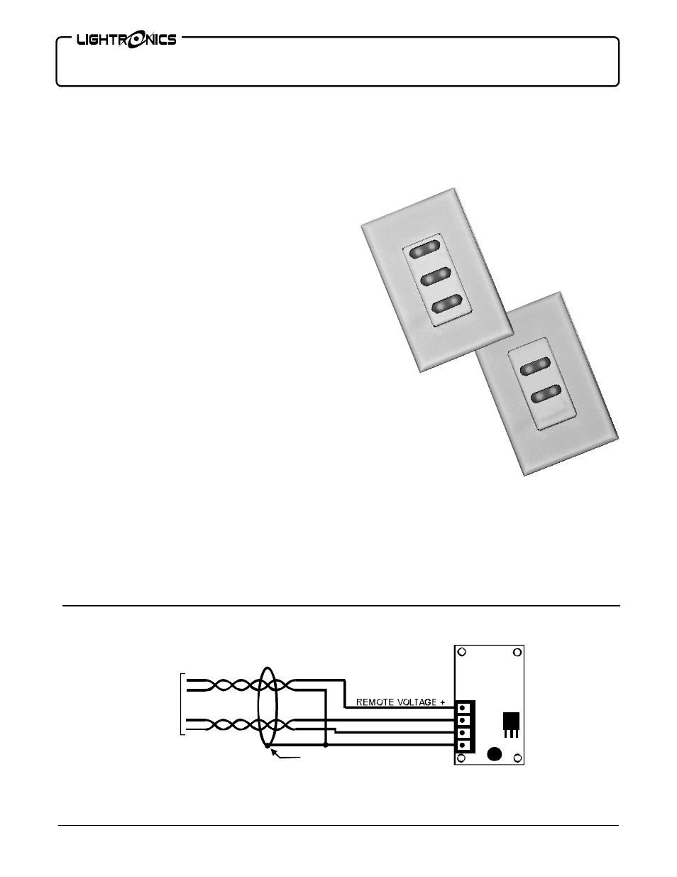 Ak series architectural remote station, Connector wiring | Lightronics AK1005 User Manual | Page 2 / 4