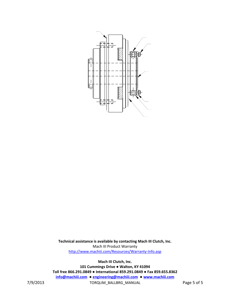 Mach III Clutch T8A1K-STL, T8A2K-STL User Manual | Page 5 / 5