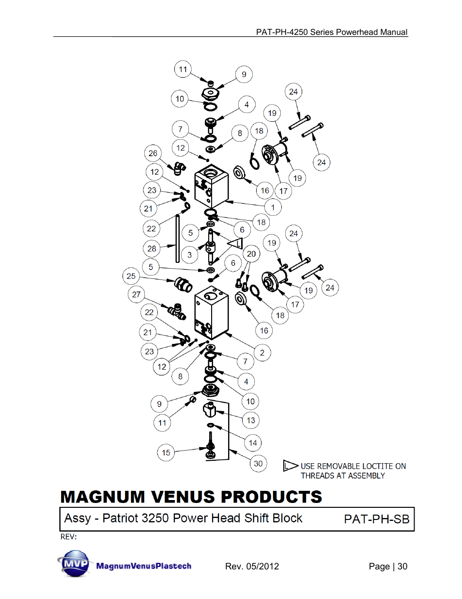 Magnum Venus Plastech PATRIOT 4-1_4 PAT-PH-4250 User Manual | Page 30 / 34