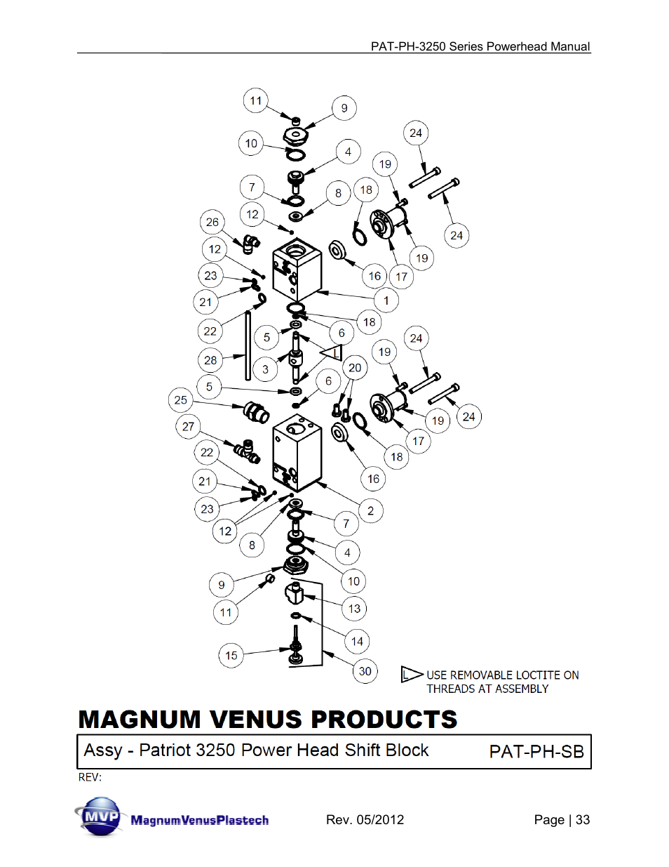 Magnum Venus Plastech PATRIOT 3-1_4 PAT-PH-3250 Series User Manual | Page 33 / 36