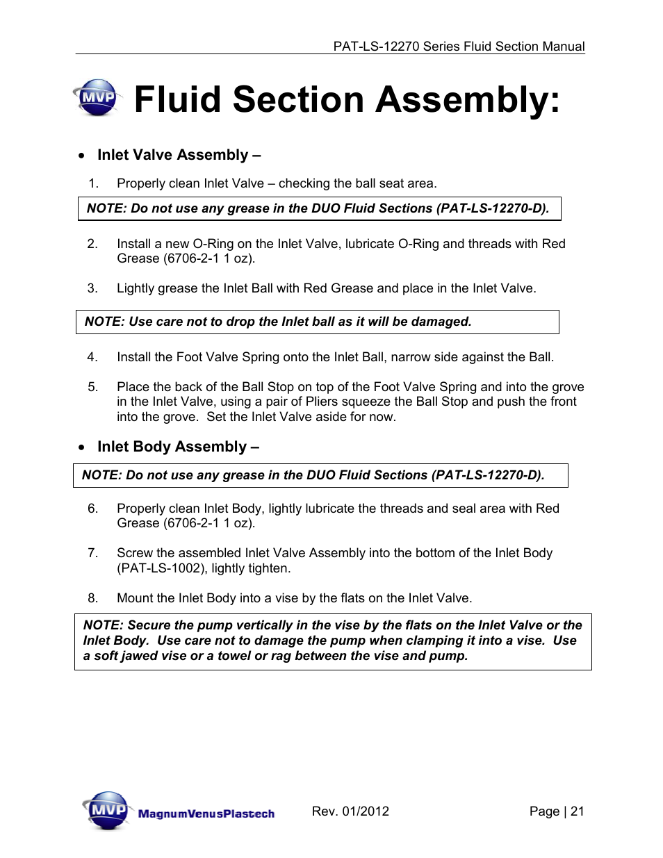 Magnum Venus Plastech PATRIOT 1-1_4 PAT-LS-12270 User Manual | Page 21 / 66