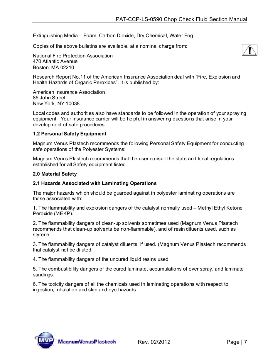 Magnum Venus Plastech PATRIOT PAT-CCP-LS-0590-SS User Manual | Page 7 / 42