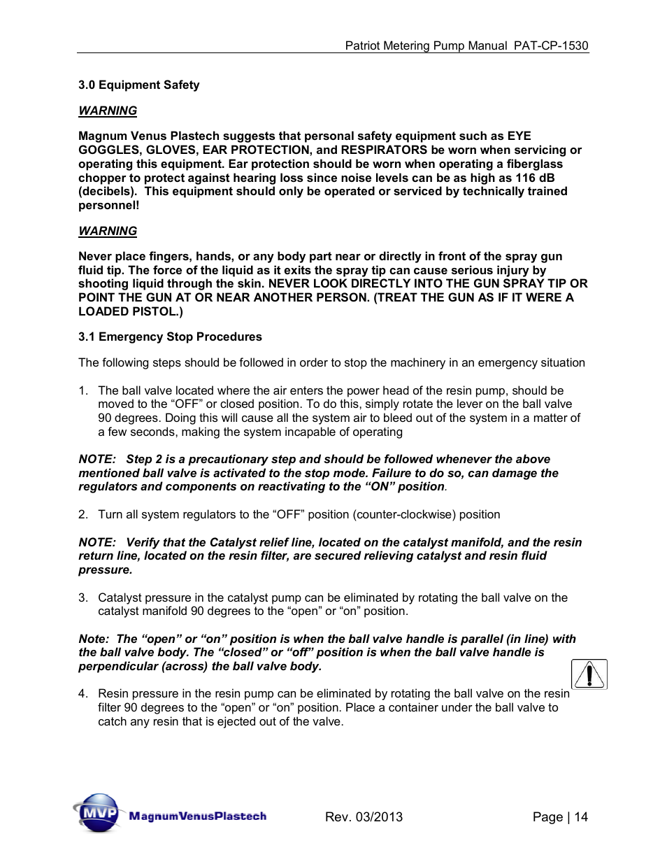 Magnum Venus Plastech PATRIOT PAT-CP-1530-ADH User Manual | Page 14 / 32
