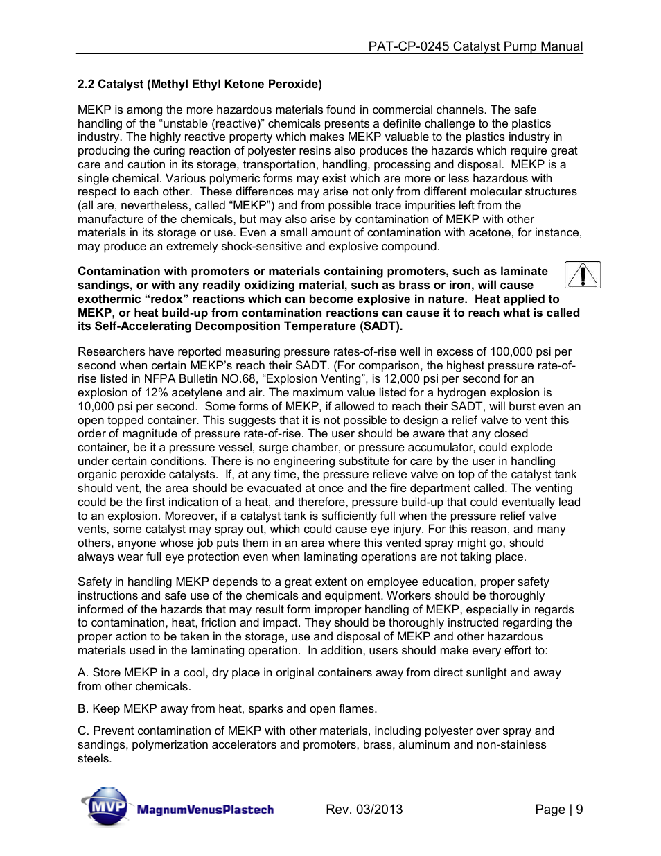 Magnum Venus Plastech PATRIOT PAT-CP-0245 User Manual | Page 9 / 32