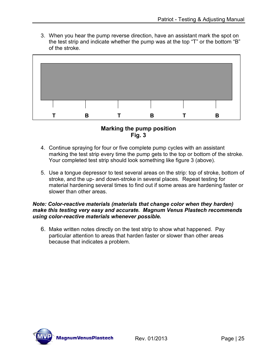 Magnum Venus Plastech PATRIOT TESTING & ADJUSTING User Manual | Page 25 / 55